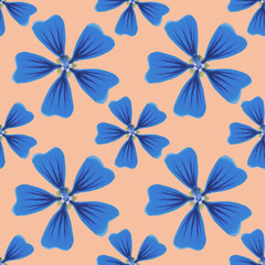 Fototapeta na wymiar Lavatera, mallow, malva. Seamless pattern texture of flowers. Floral background, photo collage