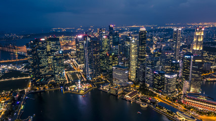 Fototapeta premium Singapore city, showing the bay