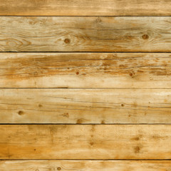 Old wood plank wall background weathered distressed faded yellow pine grain wooden texture surface photo square format