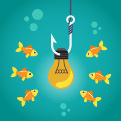 Bulb on fishing hook