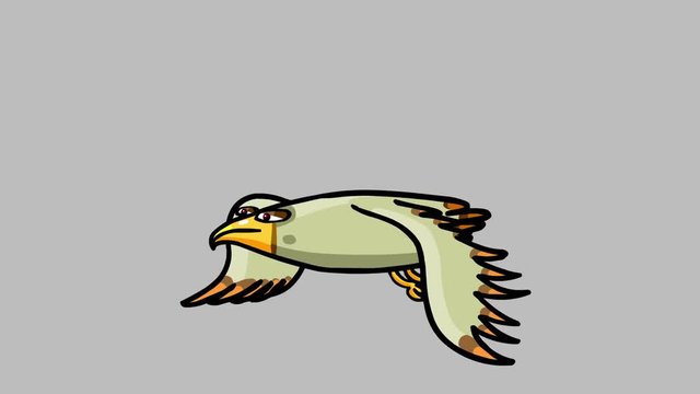 Flying big eagle - loop with alpha. Good for any background and any use. 