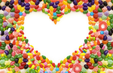 Heart shaped candy frame