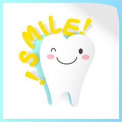 cute cartoon tooth