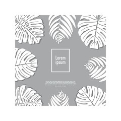 Leave covers design. Tropical leaves set.