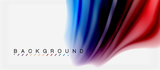 Blurred fluid colors background, abstract waves lines, vector illustration