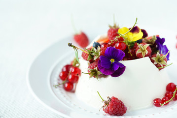 dessert with berries