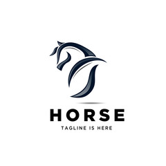 horse back, ass view back side horse logo