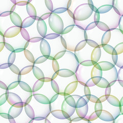 Seamless pattern background with soap bubbles. The concept of purity. Vector illustration.