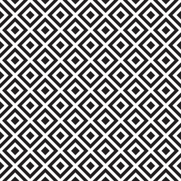 Abstract geometric pattern with stripes, lines, squares. Seamless vector ackground. Black and white lattice texture. Backdrop, geometry.