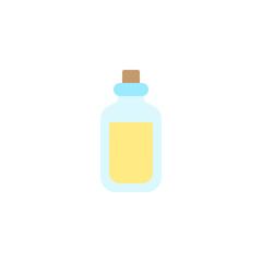 Medicine Bottle flat icon, vector sign, colorful pictogram isolated on white. Extract of medicine symbol, logo illustration. Flat style design