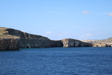 Fototapeta premium Coastline of Comino island of Malta at Mediterranean Sea
