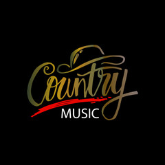 Country music hand lettering 