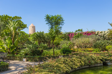 Naxxar, Malta. Picturesque gardens of Palazzo Parisio