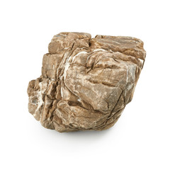 Rock isolated on white background