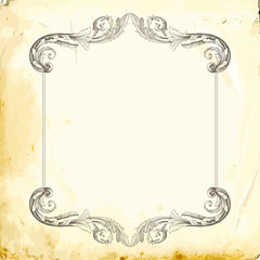 Vector baroque of vintage elements for design. 