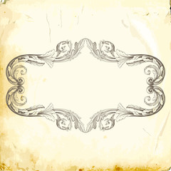 Vector baroque of vintage elements for design. 