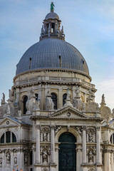 Fototapeta premium View of the 17th-century Santa Maria di Salute Basilica on Grand Canal in Venice