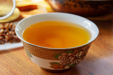 filtered hot, melted goose fat