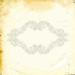 Vector baroque of vintage elements for design. 