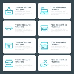 Flat shopping, beauty and cosmetics infographic timeline template for presentations, advertising, annual reports