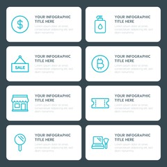 Flat shopping, beauty and cosmetics infographic timeline template for presentations, advertising, annual reports