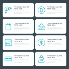 Flat shopping, beauty and cosmetics infographic timeline template for presentations, advertising, annual reports