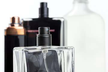 Bottle of perfume isolated of white background