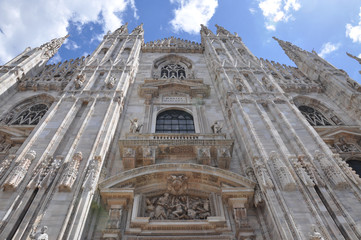 Mariae Nascenti Facade of a  Cathedral Church in Milano, Italy