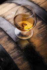 Brandy on a barrel