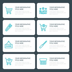 Flat shopping, beauty and cosmetics infographic timeline template for presentations, advertising, annual reports