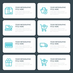 Flat shopping, beauty and cosmetics infographic timeline template for presentations, advertising, annual reports