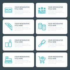 Flat shopping, beauty and cosmetics infographic timeline template for presentations, advertising, annual reports