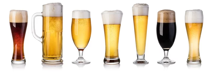 Crédence de cuisine en verre imprimé Bière ensemble de verre à bière