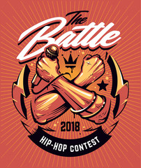 Hip-hop Battle Poster Design - obrazy, fototapety, plakaty