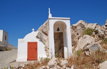 A small chapel on the Tarpon Springs Boulevard near Chorio on the Greek island of Halki.