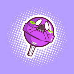 cute lollipop vector cartoon