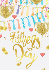 Fathers Day Card or background. vector illustration