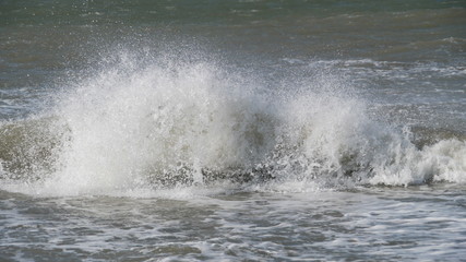 Wellen am Strand von Borkum