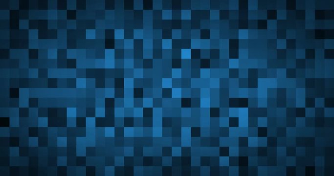 Abstract background loop of cubes in a geometric pixelate mosaic tile pattern