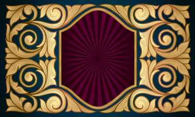 Golden ornate decorative design