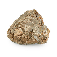 Rock isolated on white background