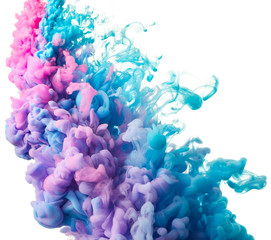 Naklejka premium Ink in water isolated on white background