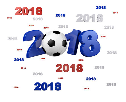 Many Blue Red and White Football 2018 Designs