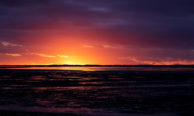 Obraz premium Coucher de soleil Bassin arcachon