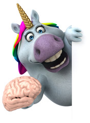 Fun unicorn - 3D Illustration © Julien Tromeur