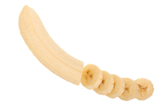 Isolated Banana. Ripe banana slice isolated on white background with  clipping path (at ALL sizes). Isolation is on a transparent layer in the PNG  form Stock Photo - Alamy