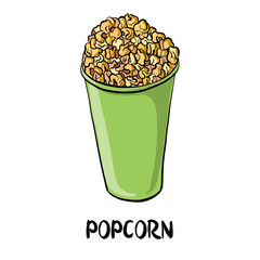 vector drawing popcorn