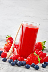 Smoothie  -  strawberries, blueberries and raspberries