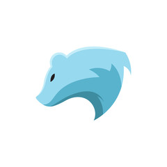 polar bear modern logo template