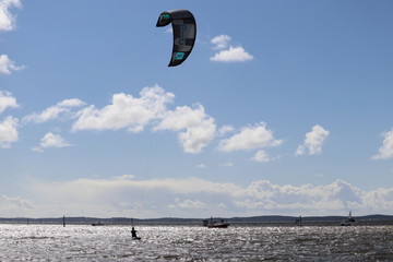 Kitesurf sur le bassin d'arcachon